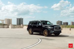 2019 Infiniti QX80 5.6 Mocha Almond on Vossen Wheels (HF6-1)
